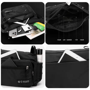 Sac bandoulière sport étanche avec fermeture éclair et pochette pour téléphone en nylon durable, petit sac à bandoulière portable de haute qualité - Product Image 5