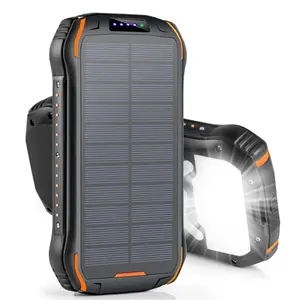 多功能防水Ip68无线手机充电器太阳能电源便携式26800mah chargeur Solaire便携式光