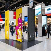 Écran LED pliable P2.5 personnalisable pour intérieur, nouvelle génération, affichage dynamique pour publicité commerciale, animation pour centre commercial, haute performance