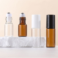 Faible MOQ – Mini flacons roll-on en verre transparent ou ambré pour huiles essentielles et parfums, 3 ml, 5 ml, 10 ml