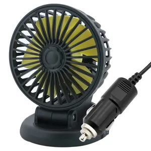 12V נייד אוטומטי קירור מאוורר 360 תואר Rotatable רכב מאוורר עם סיגריה תקע מצית לרכב לוח מחוונים משאית SUV