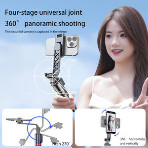 Tongkat Selfie Multifungsi Stainless Steel yang Dapat Diperpanjang, Remote Kontrol Nirkabel, Tripod Lepas Pasang, Lampu LED 2 Warna - Product Image 3