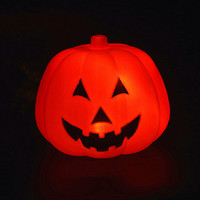 Lanterne citrouille rougeoyante pour Halloween Portable coloré musique commande vocale bocal à bonbons fantôme vente en gros figurine de noël jouets