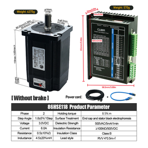 NEMA 34 12.0n มอเตอร์สเต็ปเปอร์แบบลูปปิดพร้อม RS485ขับเคลื่อน CL86R - Product Image 4