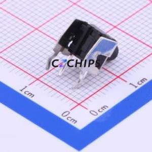 TSA067G80-250 Tactile Switch Bent Lead Through Hole-4P,6x6mm Switch Single Pole Single Throw Round Button 2.5N Right Angle - Product Image 2