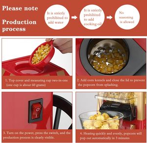 Máquina de Palomitas de Maíz Eléctrica Mini de 1200W 220V, Estilo Vintage, para Hacer Palomitas en Casa, Regalo Navideño, Juguete para Fiestas, Máquina de Palomitas para Niños - Product Image 5