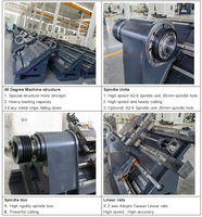 Tour CNC à banc incliné TCK63/2000, longueur de tournage 2000 mm, déplacement Z 2050 mm, broche MT5, portée de rotation 720 mm, tourelle servo 12 postes GSK988TA