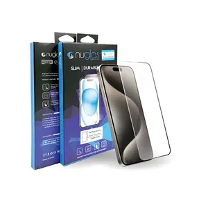 Protetor de tela de vidro temperado transparente premium inquebrável à prova de choque livre de poeira hd 9h 2.5d para celular