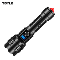 Lampe torche rechargeable ultra-lumineuse avec affichage numérique, portable, multifonctionnelle, longue portée, pour usage domestique et extérieur