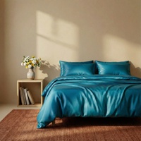 Ensemble de literie de style drap en coton pur de luxe léger, antibactérien, doux, minimaliste, couleur unie, utilisable toute l'année