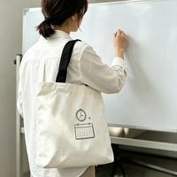Sac à fermeture éclair en toile à motif de dessin animé imprimé personnalisé, sac de rangement durable et réutilisable, pochette d'emballage compacte, voyage en plein air
