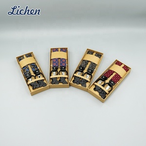 Set di <span class=keywords><strong>Bretelle</strong></span> a Y Regolabili in Tessuto Elastico con Bottoni <span class=keywords><strong>e</strong></span> Papillon da <span class=keywords><strong>Uomo</strong></span>, Lusso, per Abito da Lavoro, 100% Fatto a Mano, Doppio Spazzolato - Product Image 6