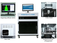 Printer Foto 2D/3D Presisi Tinggi, Ukiran Laser Kristal Kustom, Gantungan Kunci Trofi Kubus Kaca, Pengukir 3D untuk Hadiah Pernikahan