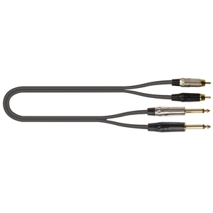 อะแดปเตอร์ Quik Lok-JUST/2RCA2J-3ตัวเชื่อมต่อสายเคเบิล2x RCA ตัวผู้ R045 (BK) E R046 (SL) 2x แจ็คโมโน6.3 (j/ 144 E j/ 148) - Product Image 1