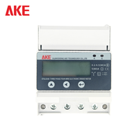 Compteur de courant alternatif triphasé à quatre fils sur rail DIN 0,02-0,1(6)A/1(6)A Affichage LCD Fonctionnement par CT Modbus RTU Compteur d'énergie Station de recharge de véhicules électriques