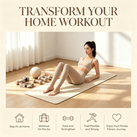 Ensemble d'équipement de Pilates tout-en-un avec logo personnalisé, kit de Pilates avec anneau de Pilates, poids de cheville, haltères, bandes de résistance, tapis de yoga