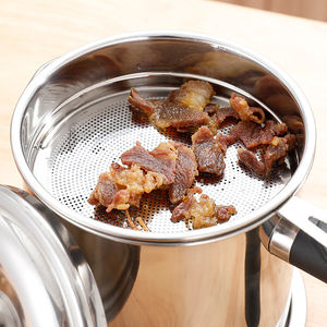 Jarra de aceite de hoja suelta para té y cocina, recipiente de aceite de bacón con bandeja de posavasos, 0,34 unidades - Product Image 3