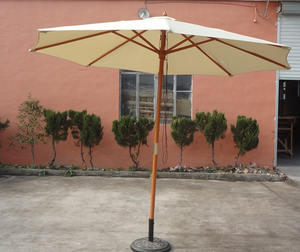 <span class=keywords><strong>Parasol</strong></span> en bois élégant pour patio jardin cour parc meubles-caractéristiques cadre en aluminium et protection solaire - Product Image 2