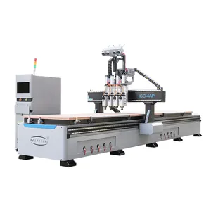 automatic cnc woodworking four spindle heads wooden door router kitchen cabinets processing furniture making machine