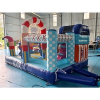 Castillo hinchable inflable de PVC de grado comercial de gran oferta con tobogán Castillo de salto inflable de dibujos animados para niños