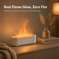 Diffuseur d'arôme de flamme 2025 nouveaux produits créatifs USB bureau bougie lumière diffuseur d'arôme avec veilleuse diffuseur d'arôme