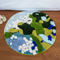 Tapis d'hiver en peluche d'agneau mignon Moelleux Design doux Décoration intérieure Tapis de salon Lavable en machine TPR