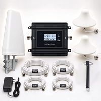 Amplificateur de signal de téléphone portable intelligent 2G 3G 4G 5G, amplificateur à gain élevé, répéteur, kit complet avec deux antennes intérieures, couverture large de 1000 m²