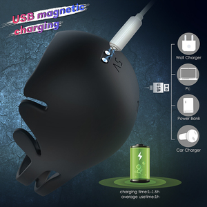 Cincin Penis Getar Silikon Magnetik Ganda, Mainan Seks Pria, Sarung Penis, Vibrator Penis, Mainan Seks untuk Pria - Product Image 5