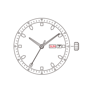 Miyota 6T51กลไกการเคลื่อนที่แบบหมุนวนอัตโนมัติขนาดเล็ก3มือแสดงวันที่/สัปดาห์ - Product Image 5
