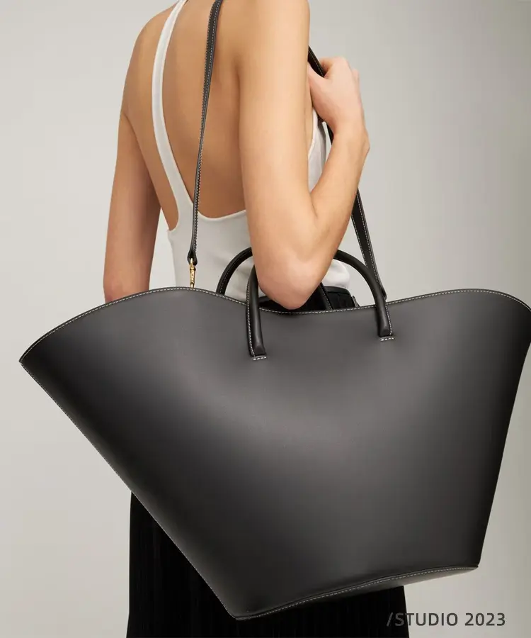 Wholesale long strap large shell shape blank PU leather custom printed logo crossbody tote bags fashion handbags