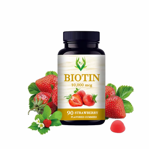 Hot Selling 10000NCG Biotin Gummies Strawberry Flavor <b>Supplement</b> with Biotin Improve Immune System and Promote Digestive Health - Product Image 1