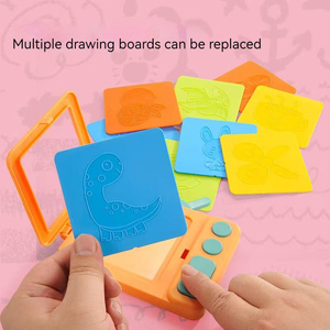 Jouets éducatifs 2 en 1 écriture colorée Double côtés représentent planche à <span class=keywords><strong>dessin</strong></span> magnétique magique effaçable de dinosaure pour les enfants - Product Image 3