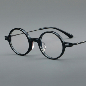 Lunettes rondes <span class=keywords><strong>en</strong></span> acétate rétro MS YL96008, monture couleur <span class=keywords><strong>bois</strong></span>, lunettes de protection contre la lumière bleue pour femmes, lunettes de vue pour femmes - Product Image 3