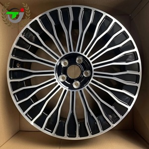 Rueda de aleación forjada monobloque de plato profundo con tapa central, cara mecanizada de dos tonos, en stock, llanta de repuesto para coche de pasajeros de lujo - Product Image 2