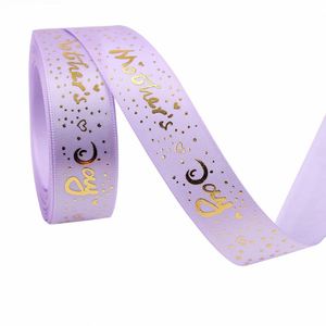 Ruban en satin/organza multi-matériaux chaud et élégant de 1,9/2,5 cm x 10 yards avec feuille d'or pour emballage cadeau et décoration de bouquets pour la Fête des Mères - Product Image 4