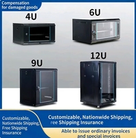 Armoire de serveur de luxe épaissie 19 pouces 12U 600*600*450mm, montable au sol ou au mur, en acier SPCC, pour centre de données et réseau