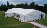 Tente de réception de 10m x 20m pour événements et fêtes, tente de réception blanche imperméable pour églises