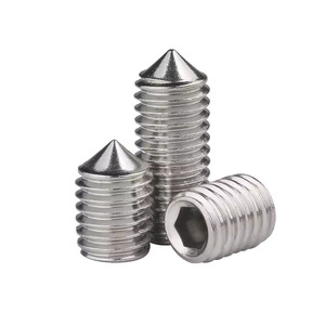 304 Stainless Steel <b>Socket</b> Head Mill Screws M3 M4 M5 <b>Pointed</b> Tip Set Screw DIN914 Construction Industry - Product Image 1