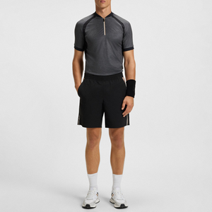 Maillot en maille extensible avec logo personnalisé du fabricant Col en tricot plat Sports Running Gym <span class=keywords><strong>Slim</strong></span> <span class=keywords><strong>Fit</strong></span> Athletic Half Zip <span class=keywords><strong>Polo</strong></span> Shirt pour hommes - Product Image 3