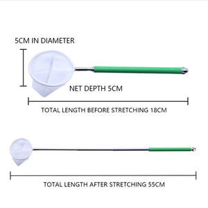 Aquarium thép không gỉ Telescopic xử lý Vòng & vuông tôm Net phụ kiện - Product Image 4