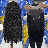 Perruque en cheveux humains bouclés birmans pré-coupée avec dentelle, perruque à cuticules alignées, perruque frontale en dentelle HD 13x6 sans colle en cheveux humains vierges