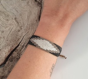 Best Seller Black Shiny Loom <span class=keywords><strong>braccialetti</strong></span> personalizzati <span class=keywords><strong>con</strong></span> <span class=keywords><strong>perline</strong></span> terminali placcati in acciaio inossidabile intrecciati a mano <span class=keywords><strong>con</strong></span> bracciale <span class=keywords><strong>con</strong></span> <span class=keywords><strong>perline</strong></span> Miyuki Delica - Product Image 6