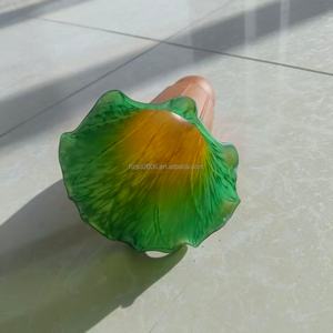 Pantalla de lámpara de cristal soplado a mano multicolor europea para interiores, con diseño de lirio de estanque, para lámparas de mesa, de pie y colgantes, y cubiertas de iluminación - Product Image 4