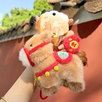 Jouets personnalisés très demandés, peluches cheval porte-bonheur super douces et mignonnes de haute qualité, fabricants de formes 3D