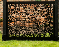 Panneaux de clôture en aluminium découpé au laser Corten, prix sur demande, panneau de clôture de 6 pieds, écran d'intimité, Philippines