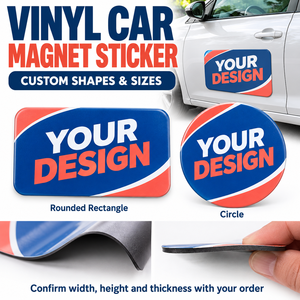 Imã de Carro Personalizado Removível com Corte a Laser para Publicidade Externa, Adesivo Magnético para Veículos à Prova d'Água e Resistente aos Raios UV - Product Image 5
