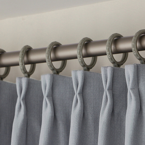 Nuevo producto tejido 100% poliéster color sólido moderno de lujo <span class=keywords><strong>2</strong></span> piezas cortinas - Product Image 3