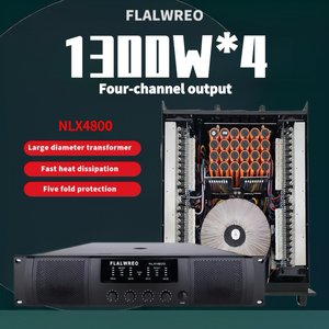 <span class=keywords><strong>Amplificador</strong></span> de Potencia FLALWREO NLX4800 2U 4*1300W, 4 Canales, Alta Potencia, Estéreo, Clase H, Rendimiento Profesional - Product Image 1