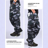 Pantalon de travail cargo OEM en gros, nouveau modèle en coton pour homme, pantalon de travail cargo camouflage pour homme avec 8 poches