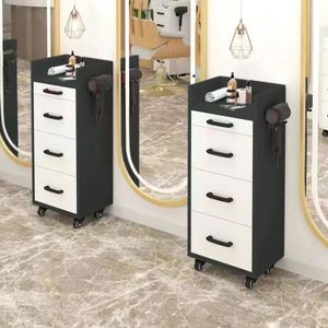 Professional 2026 White <b>Rolling</b> Barber Spa Facial Metal Hair Salon Beauty Salon Hairdressing Trolley <b>Carts</b> - Product Image 3